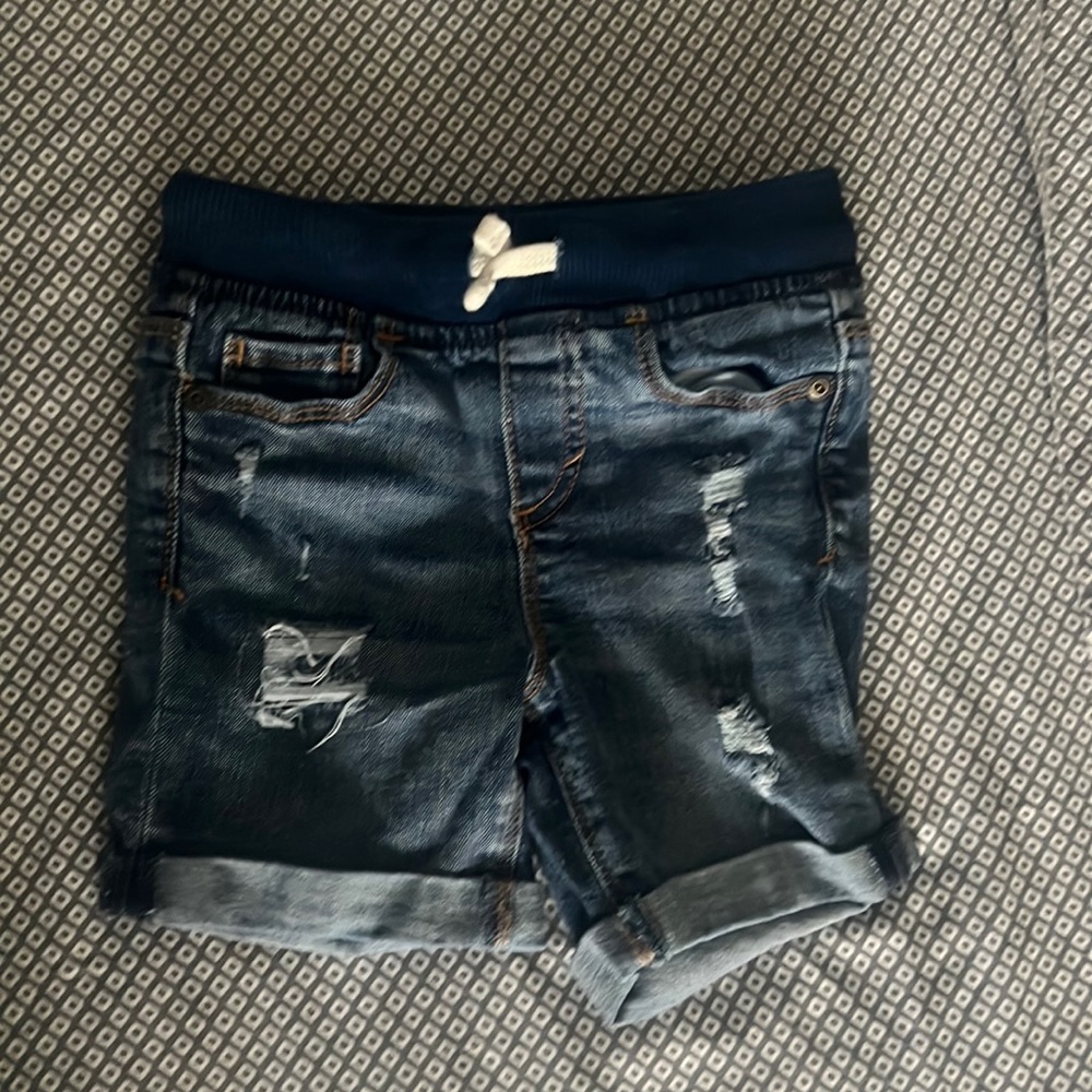 Old navy elastic waistband toddler shorts distressed design